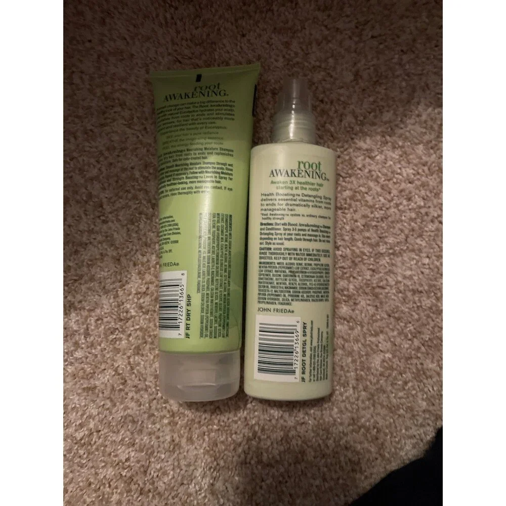 John Frieda Root Awakening Shampoo and Detangler Spray set NWT RARE